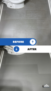 Photo of Tile and Grout cleaning and Color sealing bathroom floor vacation home in Orlando - FL.