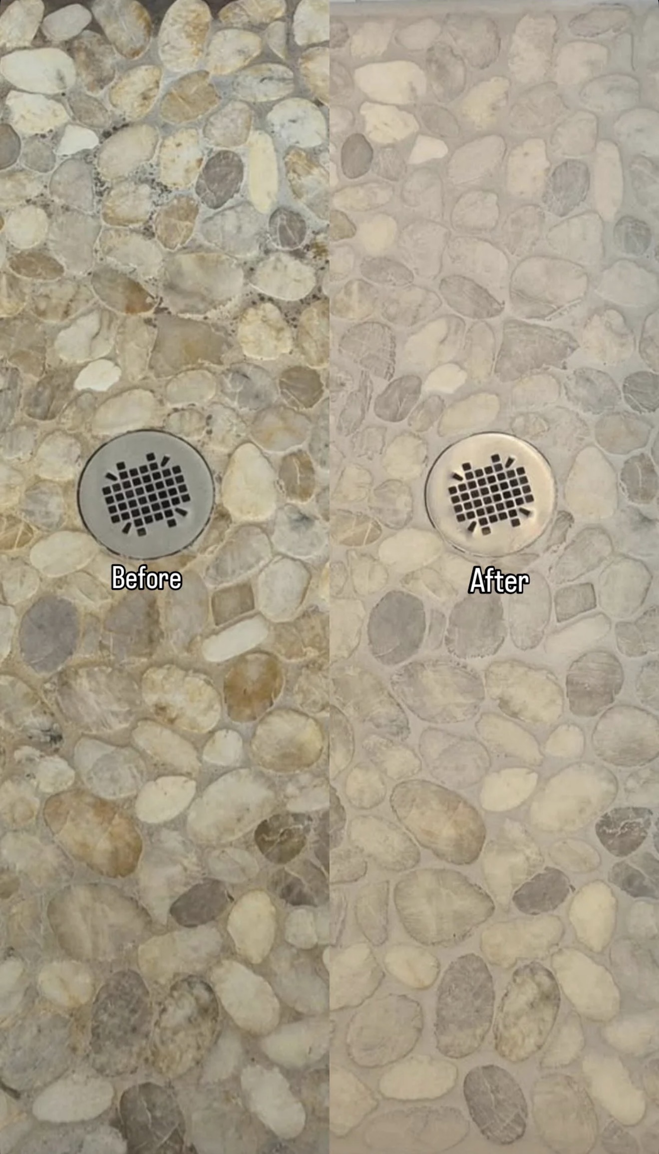 Natural stone shower floor restored in Clermont - FL